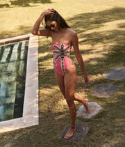 The Kauai One Piece - Eco Nylon - Palms - Classic