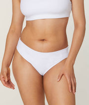 The Classic Bikini Bottom - Eco Nylon - White