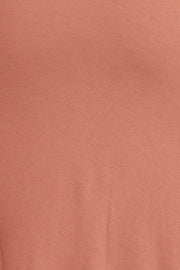 Brown Midi Dress Long Sleeve Bodycon