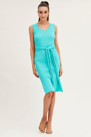 Green Knit Midi Dress