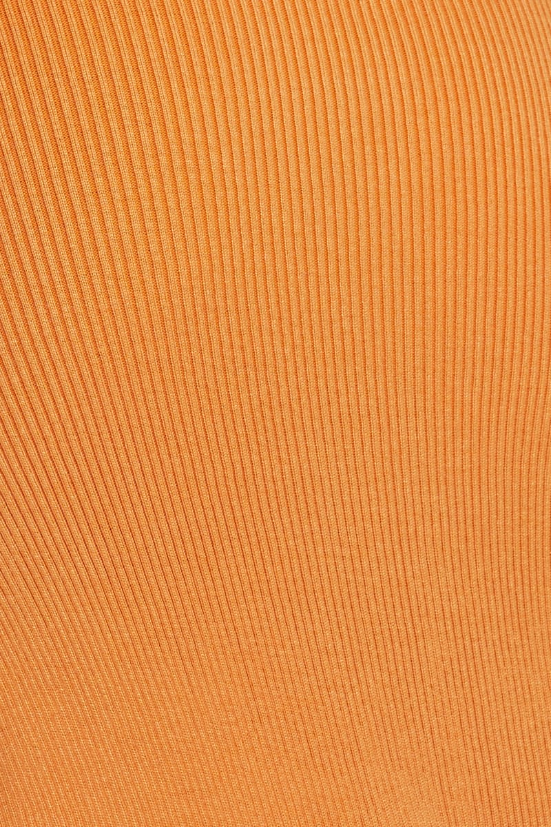 Orange Midi Dress Knit