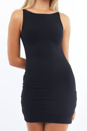 Black Supersoft Midi Dress Sleeveless