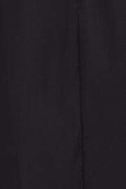 Black Cowl Neck Cutout Midi Dress