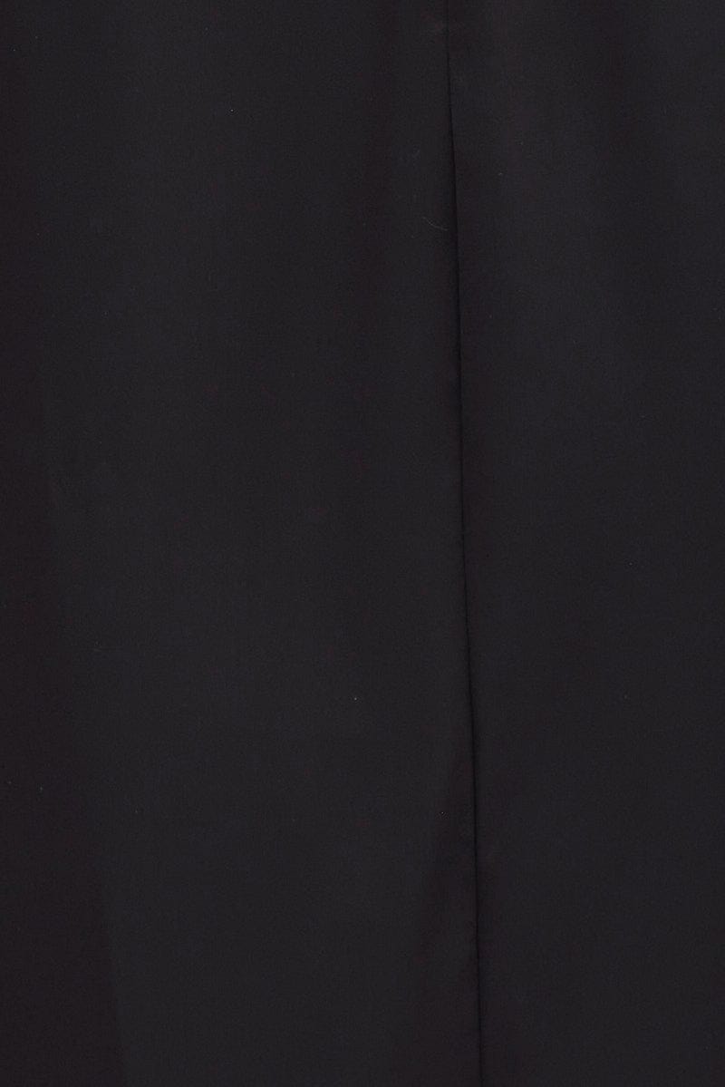 Black Cowl Neck Cutout Midi Dress
