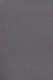 Grey Midi Dress Long Sleeve Mock Neck Cut Out Bodycon