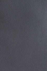Grey Midi Dress Long Sleeve Bodycon Ribbed