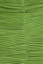 Green Textured Corset Bodycon Midi Dress