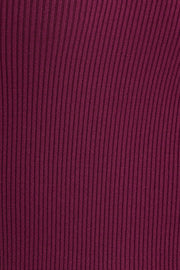 Purple Midi Dress Long Sleeve Sweetheart Contrast Bind