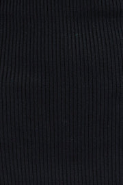 Black Midi Dress Long Sleeve Off Shoulder Bardot Knit