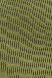 Green Midi Dress Long Sleeve V-Neck Collared Knit
