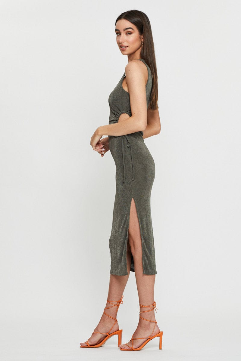 Green Midi Dress Bodycon