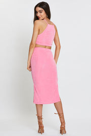 Pink Midi Dress Bodycon
