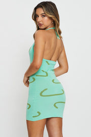 Print Midi Dress Bodycon Knit