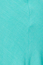 Green Twist Front Dress Sleeveless Midi