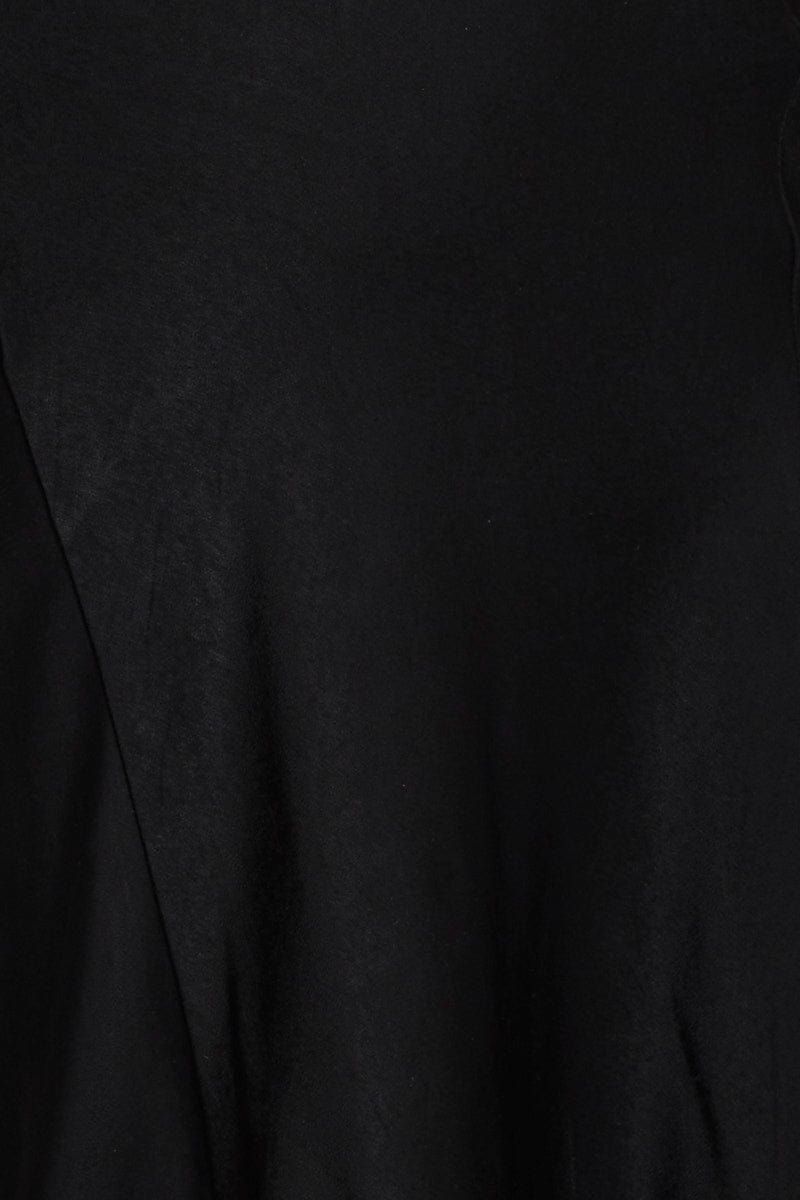 Black Midi Dress Satin