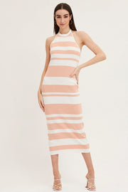Multi Kint Midi Dress
