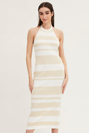 Multi Kint Midi Dress