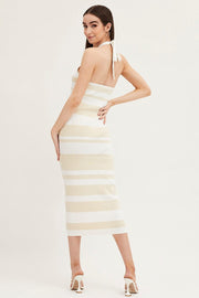 Multi Kint Midi Dress