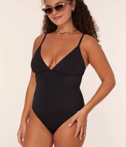 The Lanikai One Piece - Eco Nylon - Black - Long Torso