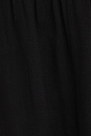 Black One Shoulder Midi Dress