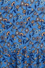 Boho Print V-Neck Short Sleeve Midi Dress