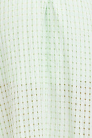Check Puff Sleeve Midi Dress