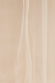 Beige Midi Dress Backless V Neck Lace